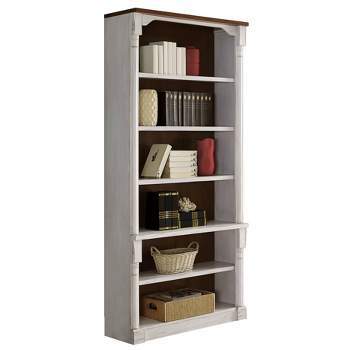 94" Durham Open Bookcase White - Martin Furniture