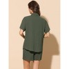 INSPIRE CHIC Women's 2 Pieces Outfits Short Sleeve Shirt Shorts Set Summer Lounge Tracksuits - 3 of 4