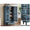55'' Tall Farmhouse Storage Cabinet with Drawer, Carved Doors & Adjustable Shelves for Entryway Living Room-3irtyhousy - 2 of 4
