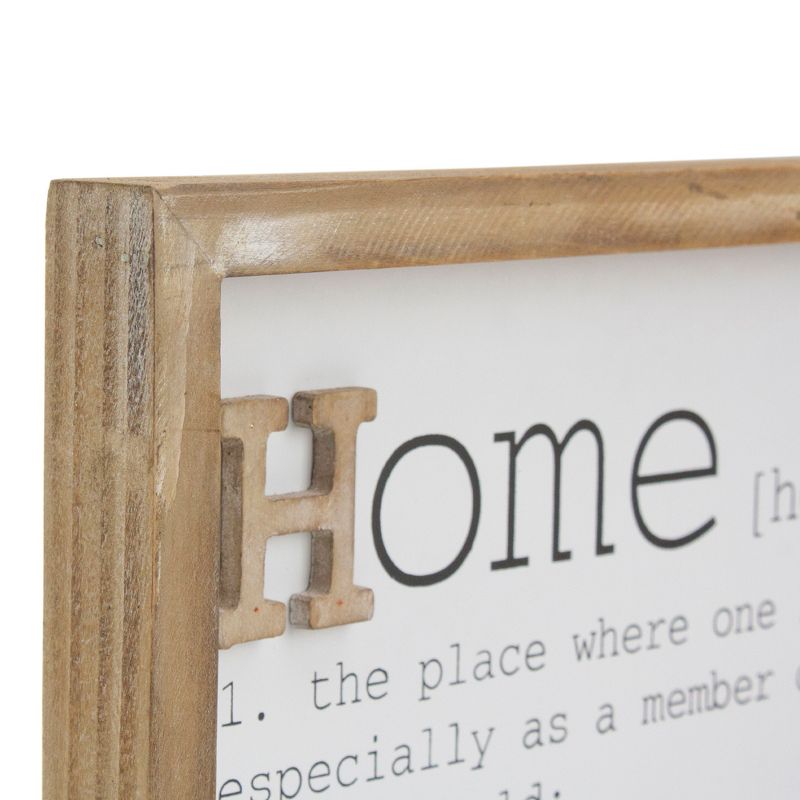 Northlight 12.5" Wooden Framed Definition of "Home" Plaque Wall Decor, 5 of 7