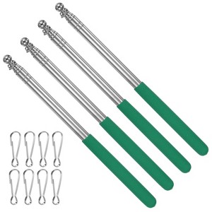 Unique Bargains Stainless Steel Extendable Portable Guide Handheld Flag Pole 4 Pcs - 1 of 4
