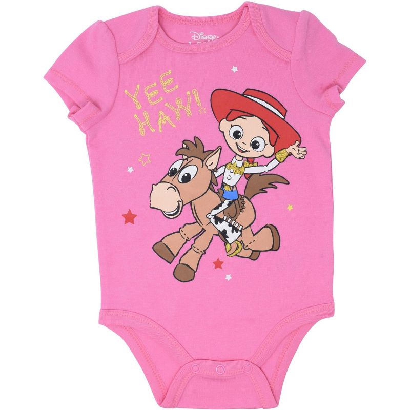 Disney Pixar Toy Story Jessie Bo Peep Baby Girls 5 Pack Bodysuits Newborn to Infant, 5 of 10