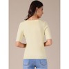 INSPIRE CHIC Women's Short Sleeve Boat Neck Lightweight Stretchy Basic Knit Casual T-Shirt - 4 of 4