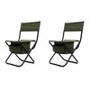 2pcs Camping Chairs, Folding Directors Chairs, 280lbs Weight Capacity For Outdoor Camping Hiking Outdoor Fishing - 3 of 4