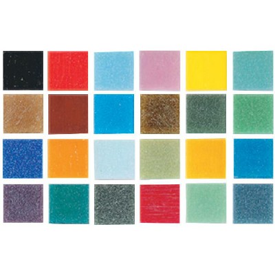 Mosaic Mercantile Authentic Glass Mosaic Tiles, 3/8 Inch, Assorted Colors, 3 Pounds