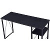 PAGED Computer Desk Modern Simple Office Desk with Wooden Desktop, X-Shaped Crossbar for Office and Study - 3 of 4