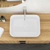 ONWITH 20x15 Inch White Ceramic Rectangular Vessel Bathroom Sink - 3 of 4