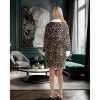 ADR Women's Short Robe, Classic Cozy Plush Robe Woman, Short Fleece Bathrobe - 3 of 3