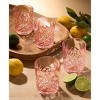 Godinger Silver Set of 4 Dublin Acrylic Blush Double Old Fashion Glasses: Hand Wash, 12 oz, Pink Drinkware for All Ages - 2 of 3