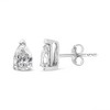 14K White Gold Pear Shape Solitaire Lab Grown Diamond Stud Earrings - 4 of 4