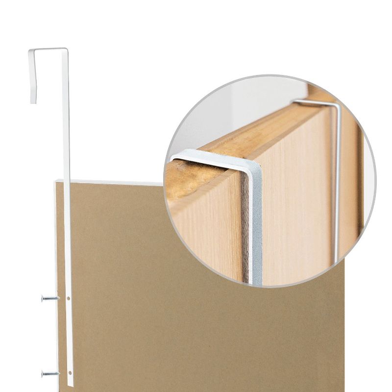 Neutypechic PS Rectangle Full Length Door Mirror Decorative Wall Mirror Large Mirror - 55"x16", White, 5 of 9