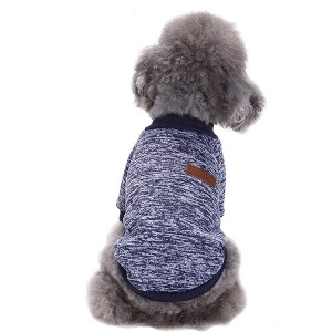 Gooby Dog Clothes Dogs Sweater Soft Puppies Clothing Winter Puppy Sweaters Warm Outfit for Dogs Small XXS XS Cat Apparel (Navy Blue, M) - 1 of 1