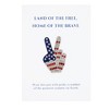 Anna-Kaci Flag Peace Sign Red White Blue Brooch Pin with Patriotic Gift Message Card & Envelope Jewelry Gifts - 2 of 4