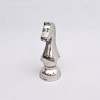 Moda Furnishings Hammered Nickel Finish Chess Horse Sculpture - Elegant Desktop Ornament - 3 of 4