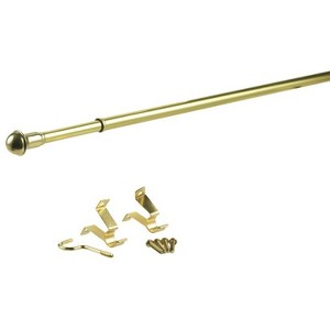 Kenney Brass Gold Curtain Rod 48 in. L X 86 in. L... - 1 of 1
