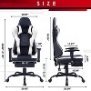 Kumasinova Massage Swivel Gaming Chair Office Chairs with Reclining Back,Adjustable Height&Footrest,Ergonomics Video Game Chair Office,250lbs Max - 4 of 4