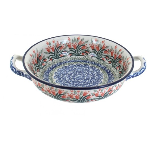 Blue Rose Polish Pottery 419 Ceramika Artystyczna Small Round Casserole with Handles - image 1 of 1