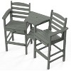 VINGLI Tall Adirondack Chairs Set of 2 with Removable Trays, HDPE All Weather Outdoor Bar Stools Heavy Duty Poly Deck Chairs for Pool Balcony - 4 of 4