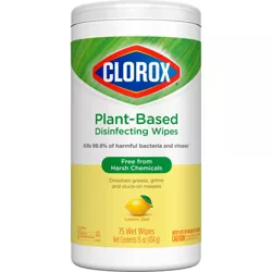 Clorox Plant-Based Disinfecting Wipes - Lemon Zest - 75ct