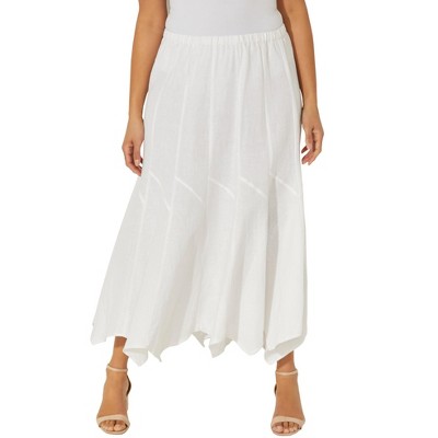 Catherines Anywear Linen Flounce Skirt