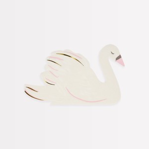 Meri Meri Swan Shaped Napkins (Pack of 16) - 1 of 2