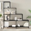 vidaXL Bookcase Black Engineered wood, powder-coated steel - 4 of 4