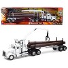 Kenworth W900 Log Hauler with Grabber White with Log Accessories "Long Haul Trucker" Series 1/32 Diecast Model by New Ray - 4 of 4
