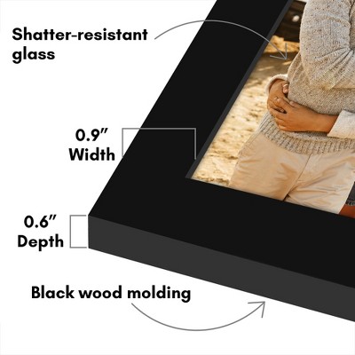 Black Hinged Double Picture Frame for 4x6 Photos