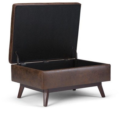 NicBex Faux Leather Storage Ottoman Bench,Upholstered Storage Ottoman with Versatile Use and Safety Hinge,Storage Bench for Living Room,Bedroom