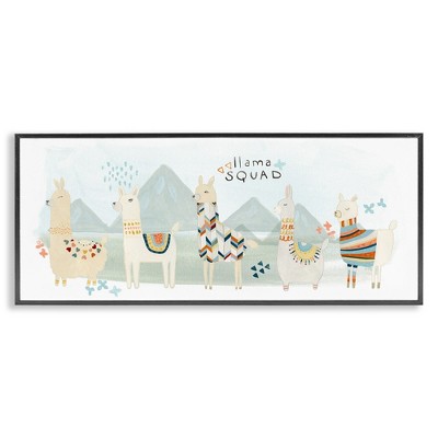 Stupell Industries Llama Squad Whimsical Patterns, 30" x 13"