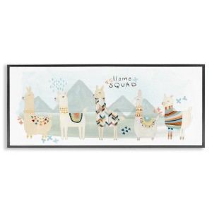 Stupell Industries Llama Squad Whimsical Patterns, 30" x 13" - 1 of 4