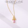 Christamas Tree Necklace for Women Holiday Pendant Pear CZ Gold Plated Stainless Steel Ginger Lyne Collection - 3 of 4