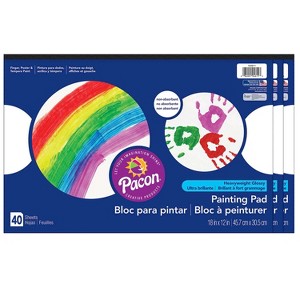 Prang® Painting Paper Pad, White, 18" x 12", 40 Sheets, Pack of 3 - 1 of 1