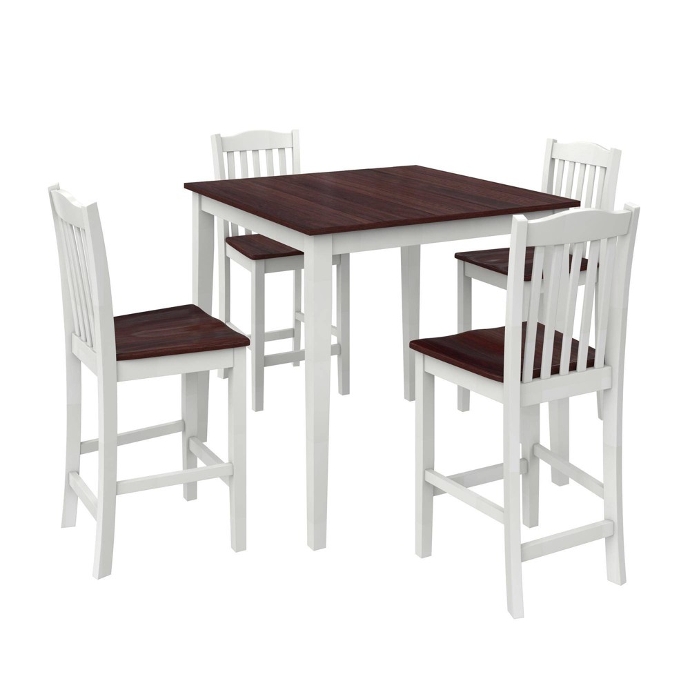 Photos - Chair 5pc Shiloh Counter Height Dining Set Rustic Mahogany - Dorel Home Products