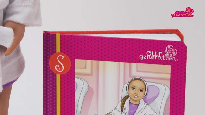 Our Generation Serafina Posable 18&#34; Spa Doll &#38; Storybook Set, 2 of 10, play video