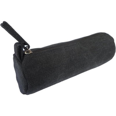 Fmeida Heavy Canvas Stationery Stylish Simple Pencil Bag and Durable Compact Zipper Pencil Case Pouch 1 Pack Gray