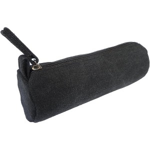 Fmeida Heavy Canvas Stationery Stylish Simple Pencil Bag and Durable Compact Zipper Pencil Case Pouch 1 Pack Gray - 1 of 4