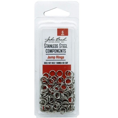 John Bead 100pcs (6mm) Stainless Steel Jump Ring Jewelry Findings Kit