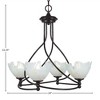 Toltec Lighting Capri 4 - Light Chandelier in  Dark Granite with 7" Gold Ice Shade - 2 of 2
