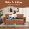 Buenhomino 70" Mid-Century Loveseat Sofa – Upholstered Deep Seating Couch with 6 Metal Legs for Living Room, Bedroom, or Apartment - 3 of 4
