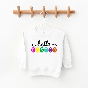 The Juniper Shop Hello Easter Eggs Toddler Graphic Sweatshirt - 1 of 2