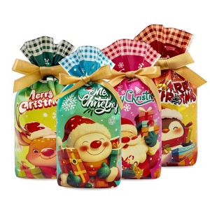 Wrapables Christmas Drawstring Treat Bags for Candy, Cookies, Treats, Gifts and Party Favors (50pcs) - 1 of 4