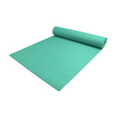 YogaAccessories Deluxe 72 Inch Long and 0.25 Inch Extra Thick High Density Double Sided Non Slip PVC Foam Pilates and Yoga Exercise Mat, Green