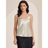 INSPIRE CHIC Women's Satin Cowl Neck Sleeveless Spaghetti Strap Summer Camisole - 3 of 4