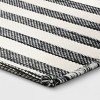 7' x 10' Narrow Wornstripe Woven Outdoor Rug Black - Threshold™ - 3 of 4