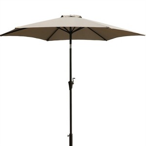 CAVINAS 9 FT Portable Beach Umbrella, Aluminum Frame Sun Shade, Outdoor Umbrellas for Backyard, Camping, Beach - 1 of 4