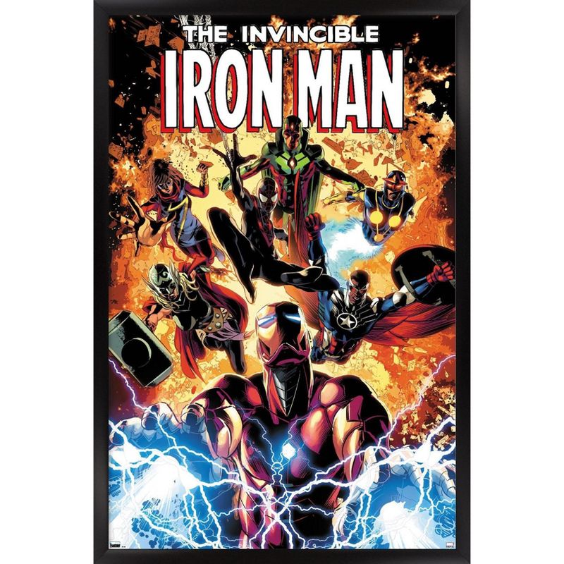 Trends International Marvel Comics - Iron Man - Invincible Iron Man #11 Framed Wall Poster Prints, 1 of 7