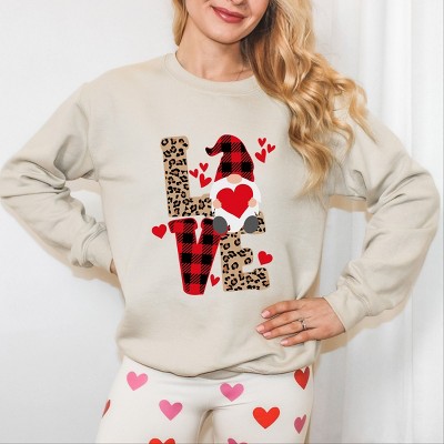 Simply Sage Market Leopard Gnome Love Sweatshirt - 2XL - Dust