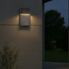 ALOADECOR Modern Simple Sqaure Integrated LED Outdoor Wall Sconce with Dusk to Dawn Sensor in Matte Black for Porch Patio (¨2 Pack) - 3 of 4