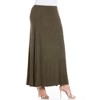 Plus Comfortable Fit Elastic Waist Maxi Skirt - 24seven Comfort Apparel™ - 2 of 4